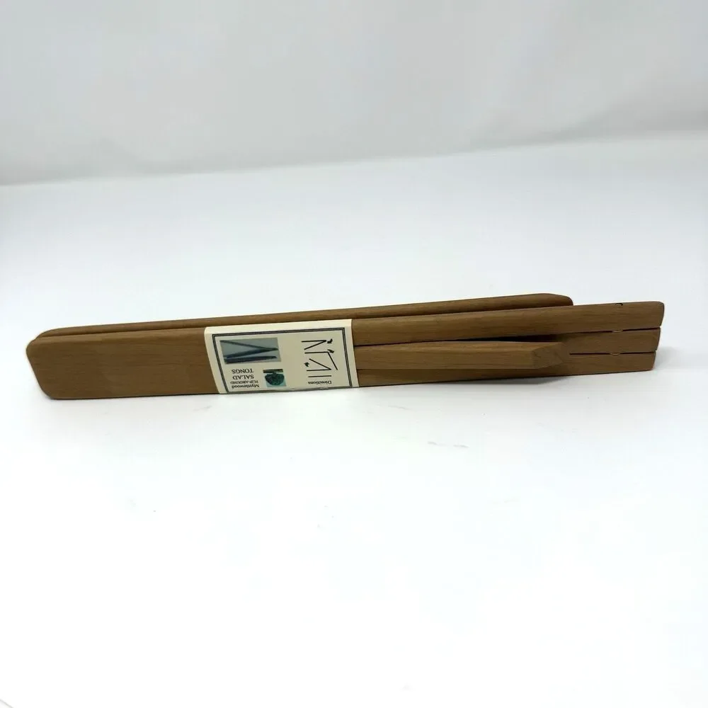 Gary Deadmond Myrtlewood Salad Tongs Flip Around Inside Out Handcrafted USA